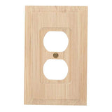 Hampton Bay Wood 1 Duplex Outlet Plate - Unfinished Hampton Bay