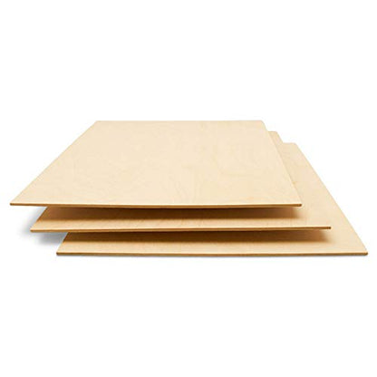 Baltic Birch Plywood, 3 mm 1/8 x 12 x 20 Inch Craft Wood, Pack of 20 B/BB Grade Baltic Birch Sheets, Perfect for Laser, CNC Cutting and Wood Burning,