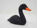 Selsela Black Swan Figurine Bird Animal Decor Art Small Goose Statue Gift Carving Miniature Sculpture Selsela