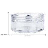 50 New Empty 5 Grams Acrylic Clear Round Jars - BPA Free Containers for Cosmetic, Lotion, Cream, Makeup, Bead, Eye shadow, Rhinestone, Samples, Pot, Beauticom