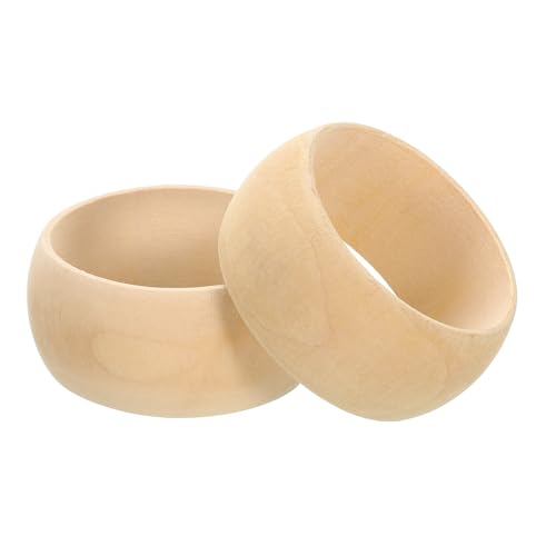 uxcell Wooden Bangle Bracelet, 4Pcs 83mm - Log Retro Macrame Ring, Unfinished Smooth Wood Circle, Wooden Rings for Crafts, Jewelry, DIY Making, Home uxcell