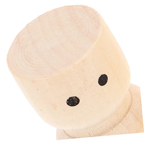 Abaodam 10pcs Painted Wooden Doll Unfinished Wood Craft Dolls Wooden Peg Figures Wooden Family Dolls Peg Dolls Unfinished Wooden Peg Doll Unfinished Abaodam
