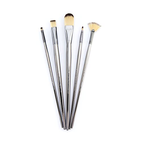 Royal & Langnickel Zen 5 Piece Long Handle Acrylic & Oil Filbert Variety Paint Brush Set - WoodArtSupply