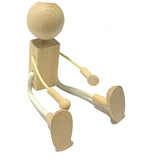 COHEALI 5pcs Toddler Dolls Unpainted Peg Doll Robot Blocks Kids Unfinished Wooden Figures Peg Dolls Painting Supplies for Kids Wooden Animal Shape COHEALI