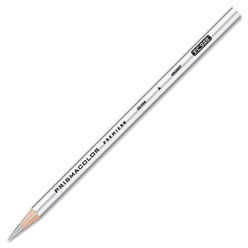 Prismacolor Premier Colored Pencil, Silver (PC 949), 12 Count (Pack of 1) - WoodArtSupply