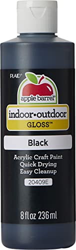 Apple Barrel Gloss Acrylic Paint in Assorted Colors (8 oz), 20409 Gloss Black Apple Barrel