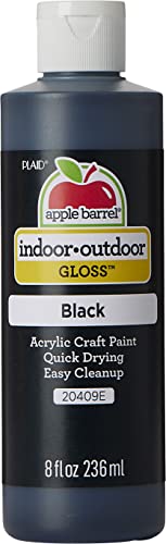 Apple Barrel Gloss Acrylic Paint in Assorted Colors (8 oz), 20409 Gloss Black