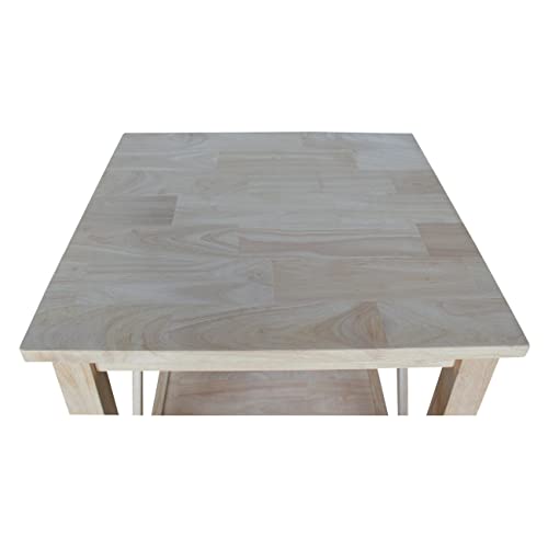 International Concepts Hampton End Table, Unfinished - WoodArtSupply