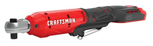 CRAFTSMAN V20 Cordless Ratchet Wrench, 3/8 inch Drive, 300 RPM, up to 35 ft-lbs of Torque, Bare Tool Only (CMCF930B) Craftsman