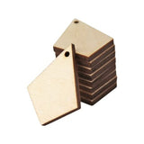 ALL SIZES BULK (12pc to 100pc) Unfinished Wood Laser Cutout Solid Diamond Teardrop Dangle Earring Jewelry Blanks Shape Crafts Made in Texas Texan Wood Crafts