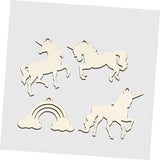 IMIKEYA 1 Set Unicorn Chips Unfinished Wood Slices Homemade Ornaments DIY Guitar Wood Shapes Wooden Rainbow Cutouts Rustic Wooden Embellishments IMIKEYA