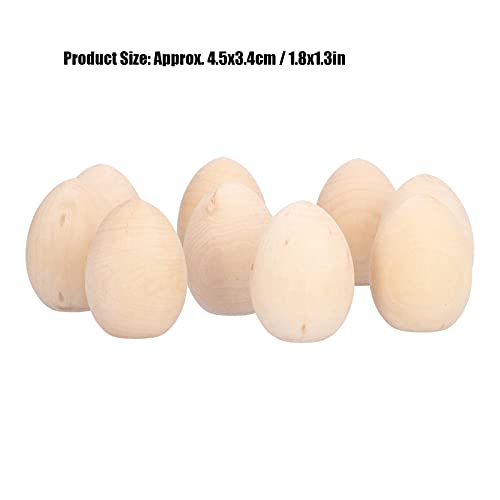 10PCS Unfinished Wooden Eggs Easter Unpainted Egg Model Flat Bottom Craft Eggs for DIY,Easter Display,Easy to Paint and Decorate - WoodArtSupply