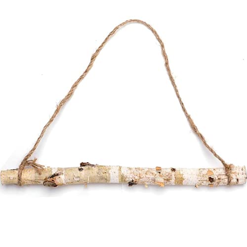 BYHER 15-Inch White Birch Logs for Decoration - Decorative Farmhouse Home Wall Hanging Decor (15 Inch) BYHER