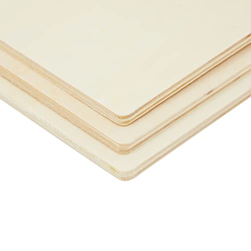 4 Pack Unfinished Rectangular Wood Slices, DIY Rectangle Wooden Boards for Crafts, Painting Signs (15.5 x 9.8 x 0.2 in) Juvale