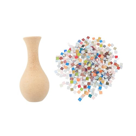 Operitacx 1 Set DIY Vase Unfinished Wood Vase Paintable Vase Tall Ceramic Vases Christmas Craft Supplies Flower Vase Mosaic Flower Holder Vase Tall Operitacx