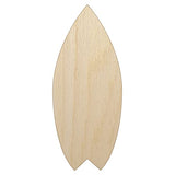Surfboard Solid Unfinished Wood Shape Piece Cutout for DIY Craft Projects - 1/8 Inch Thick - 6.25 Inch Size Sniggle Sloth