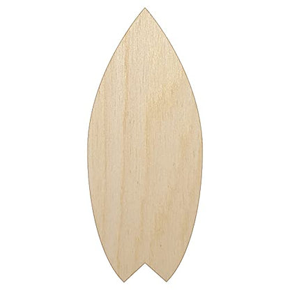 Surfboard Solid Unfinished Wood Shape Piece Cutout for DIY Craft Projects - 1/8 Inch Thick - 6.25 Inch Size - WoodArtSupply