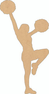 Wood Cheerleader Paintable 6" Cutout, Wooden 1/4" MDF Craft, DIY NEXTCraft