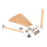 Smokeless Wooden Candle Wicks, Wood Candle Wicks Simple Operation for DIY Candle Making Janzoom