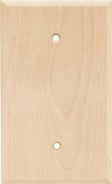 Franklin Brass Wood Square Wall Plate, Unfinished Wood Single Plain Outlet Cover, 1-Pack, W10402-UN-C Franklin Brass