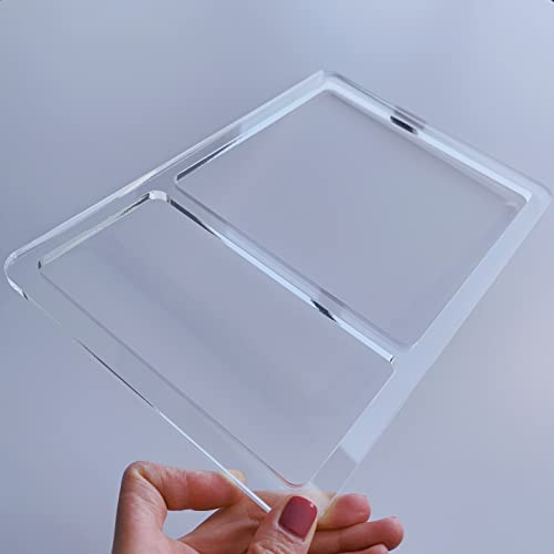 Rectangle 2 Pocket Valet Tray Router Templates, Clear Acrylic Template, Woodworking Router Template Phocaea