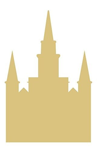 Castle Cutout Unfinished Wood Kids Cut Out Nursery Kids Craft Birthday Party Door Hanger MDF Shape Canvas Style 1 Diverse Woodworking