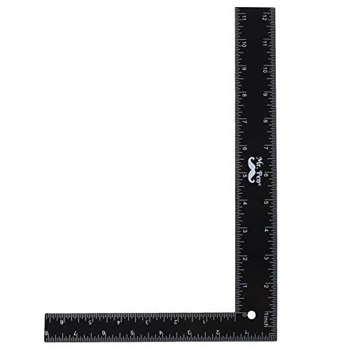 Mr. Pen- Carpenter Square, Framing Square, 8 inch x 12 inch , Carpenters Square , Right Angle Ruler, Framing Tools, L Shape Ruler, Metal Square, - WoodArtSupply