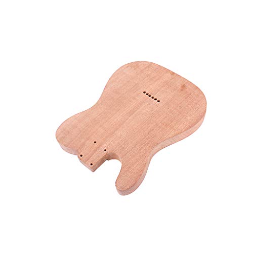 Alnicov Unfinished Electric Guitar Body for Fender Telecaster TL Guitar DIY Accessory Mahogany Wood - WoodArtSupply