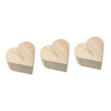 VOSAREA Kids Jewelry Organizer 3pcs Box wooden DIY wedding ring holder wooden unfinished earrings kids jewelry organizer wood ring holder travel for VOSAREA