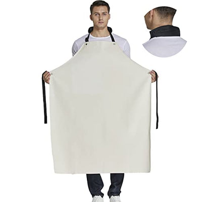 RECECASA Rubber Waterproof Apron Butcher Heavy Duty -Oil Chemical Resistant Thick Work Safety Gardening Aprons - Best for Cleaning Fish, Dog