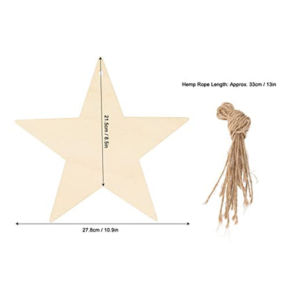 8Pcs Small Wooden Stars for Crafts, Unfinished Blank Wood Pieces, Wood Star Cutouts Ornaments for Wooden Flags Making and Art Craft(#1) - WoodArtSupply