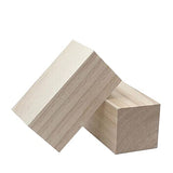 4 Inch Wood for Carving, 4 PCS Unfinished Wood Craft Cubes, Rectangular Wooden Blocks for DIY Carving, Large Unfinished Whittling Wood Blank Blocks WURONXIN