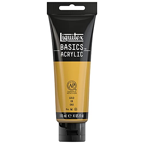 Liquitex BASICS Acrylic Paint, 118ml (4-oz) Tube, Gold Liquitex