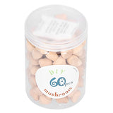 Unfinished Wooden Mushroom, 60PCS Mini Unpainted Wood Mushroom Toy Set for DIY Arts Crafts Decoration CHICIRIS