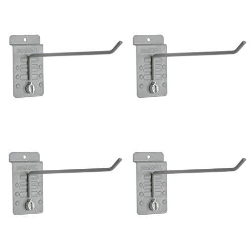 StoreWALL 7.5" Heavy Duty Slatwall Single Hook (Pack of 4) StoreWALL