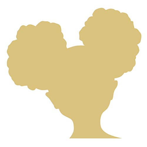 Girl Head Cutout Unfinished Wood Girls Room Nursery Decor Door Hanger MDF Shape Canvas Style 8 (12") Diverse Woodworking