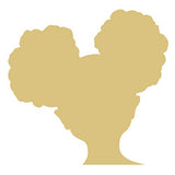 Girl Head Cutout Unfinished Wood Girls Room Nursery Decor Door Hanger MDF Shape Canvas Style 8 (12") Diverse Woodworking