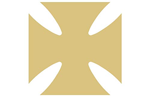 Maltese Cross Cutout Unfinished Wood Medal Biker Rustic Knights of Malta MDF Shape Canvas Style 2 (6") - WoodArtSupply