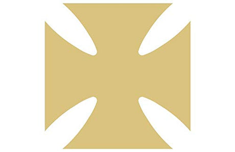 Maltese Cross Cutout Unfinished Wood Medal Biker Rustic Knights of Malta MDF Shape Canvas Style 2 (6") Diverse Woodworking