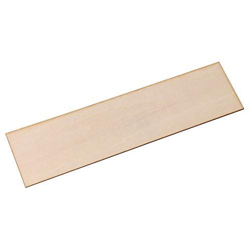 BQLZR 200x50x1.5mm Rectangle Unfinished DIY Paulownia Wooden Sheets for Hand-Made Project Miniatures House Building Architectural Model Pack of 6 BQLZR