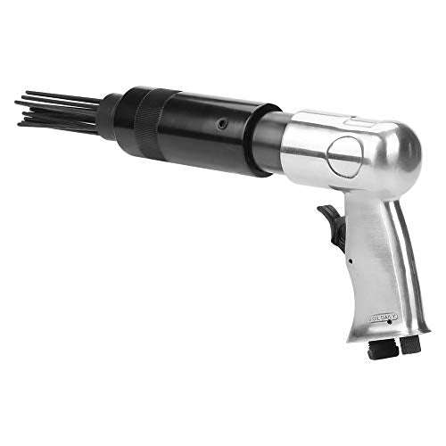 Needle Scaler, 19 Pin Air Pneumatic Needle Gun Pistol Grip Rust Paint Slag Remover Removing Deburring Tool - WoodArtSupply