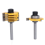 Domino Joiner, Slot Cutter Router Bit 3 Wing Adjustable 2Pcs for Particle Board for Solid Wood for Plywood for Medium Density Fiberboard Shanrya