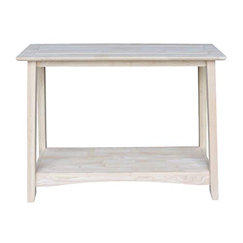 International Concepts Bombay Sofa Table, Unfinished - WoodArtSupply