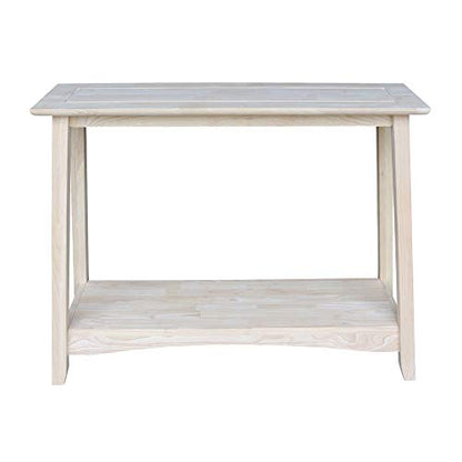 International Concepts Bombay Sofa Table, Unfinished - WoodArtSupply