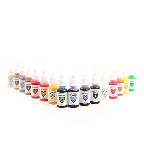 ResinTint - Liquid Pigment - Non-Toxic - Non-Flammable - Complete Set Bundle - 16 Colors ArtResin