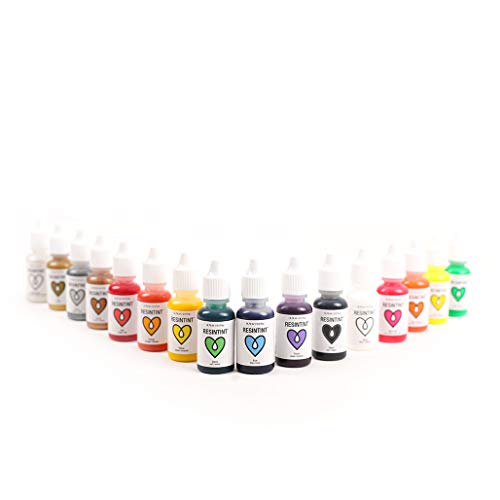 ResinTint - Liquid Pigment - Non-Toxic - Non-Flammable - Complete Set Bundle - 16 Colors - WoodArtSupply