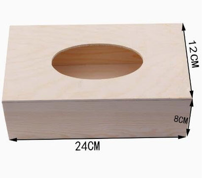 Wood Tissue Box Cover for Disposable Paper Facial Tissues, Wooden Rectangular Tissue Box Holder for Storage on Bathroom Vanity, Office Desk, Bedroom