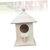 Yardwe 2 Pcs Birdhouse Making Kit Hand Decor Unfinished Wood Birdhouse Kits Bird House for Crafts Hanging Bird House Decor DIY Bird House Log Cabin Yardwe