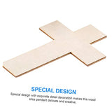 VILLCASE 60 pcs Easter Cross Wood Crafts Wooden Crafts Wood Tools Jesus Decor Unfinished Wood Cutout Cross Wood Cutouts Wood Cross Cutouts Cross VILLCASE