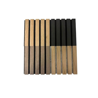 [Sample Pack] 3D Wood Wall Panels | Acoustic Panels for Interior Wall Décor on Felt Back Board | Decorative Slat Panels for Wall and Ceilings |